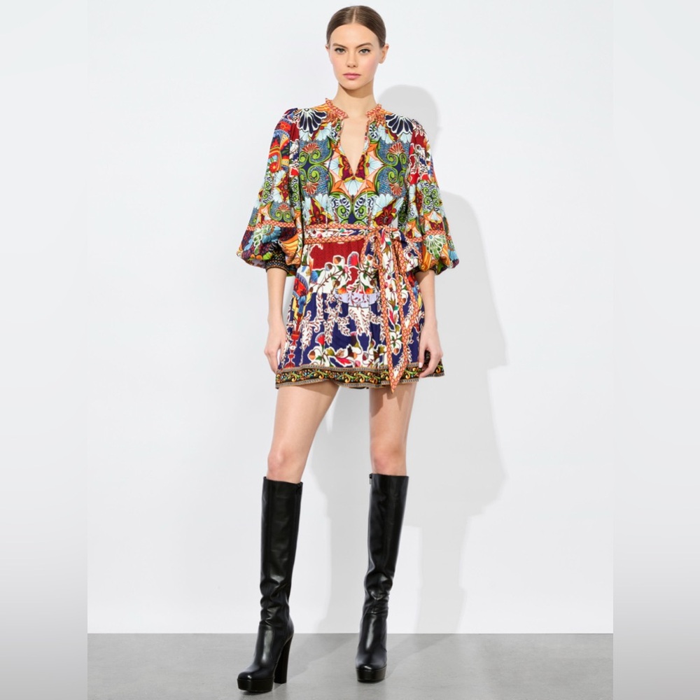 NWT ALICE + OLIVIA SADIE MINI SHIRT DRESS SZ 10